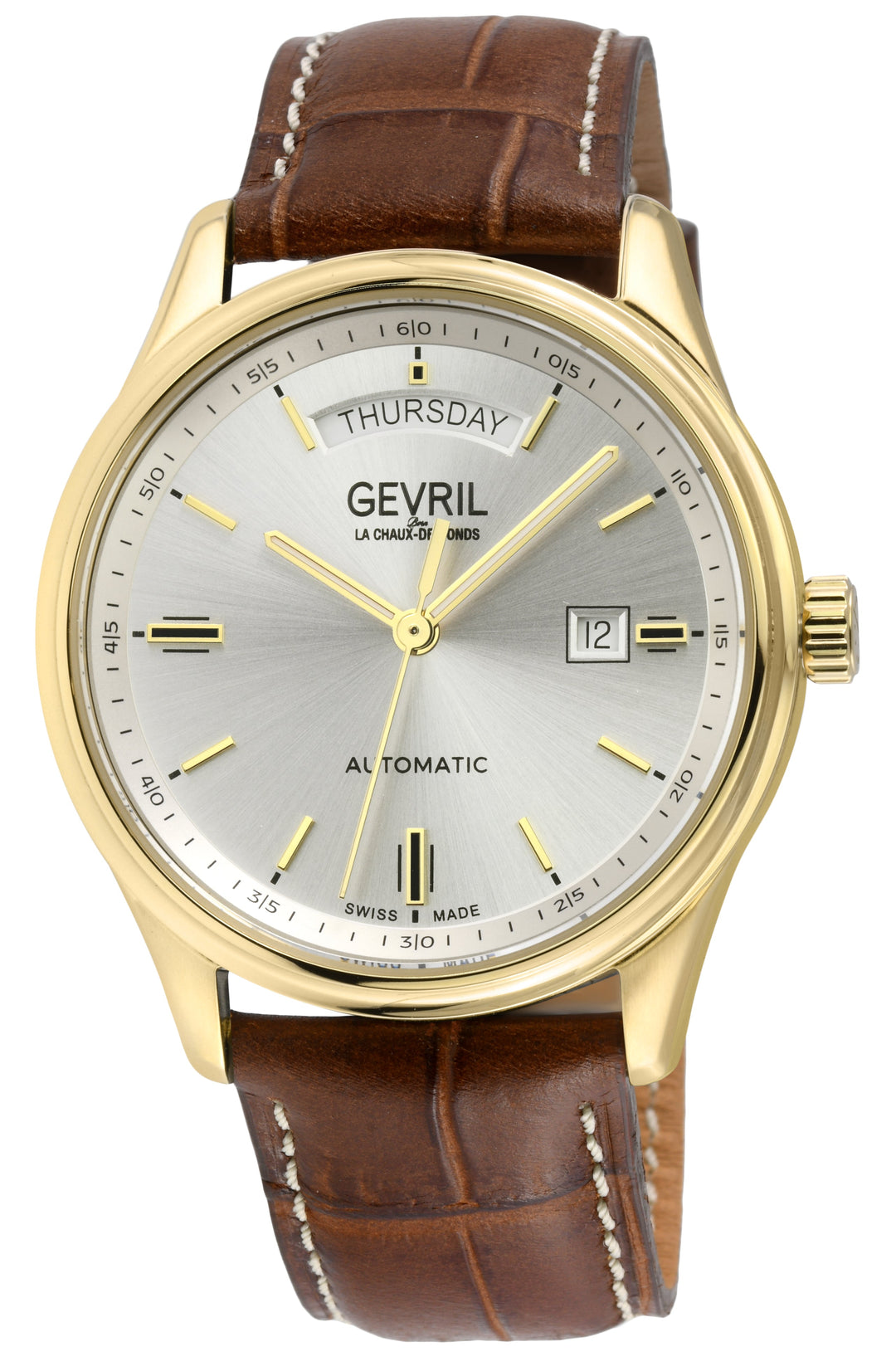 Excelsior Swiss made Automatic Sellita SW240, Day Date White Dial,  White Italia