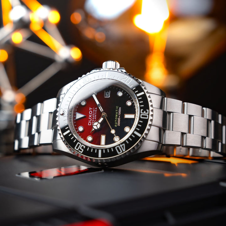 Atlantica Deep Dive Automatic Limited Edition Red/Stainless Steel Red Dial