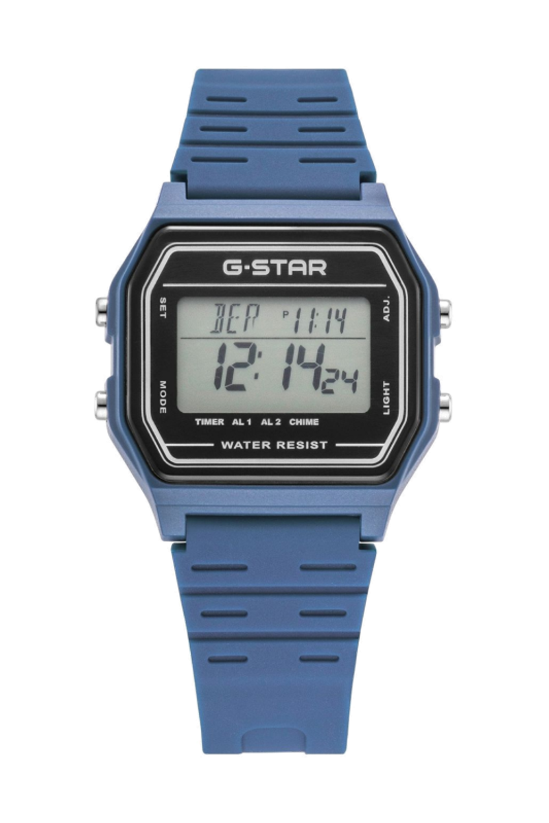 Gridline Digital Gray Dial / Blue-Gray Silicone Strap Gray Dial
