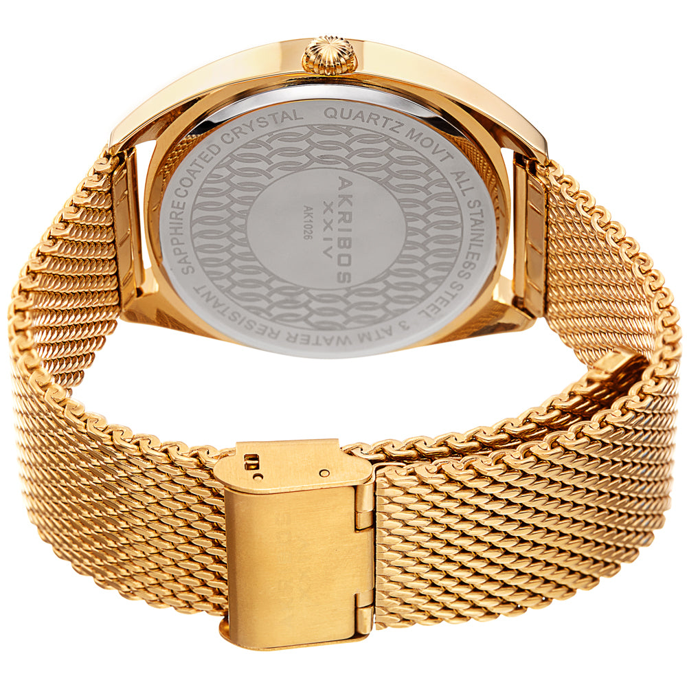 Quartz Date Silver Dial Gold Bracelet MeshWatch Gold | Silver Dial