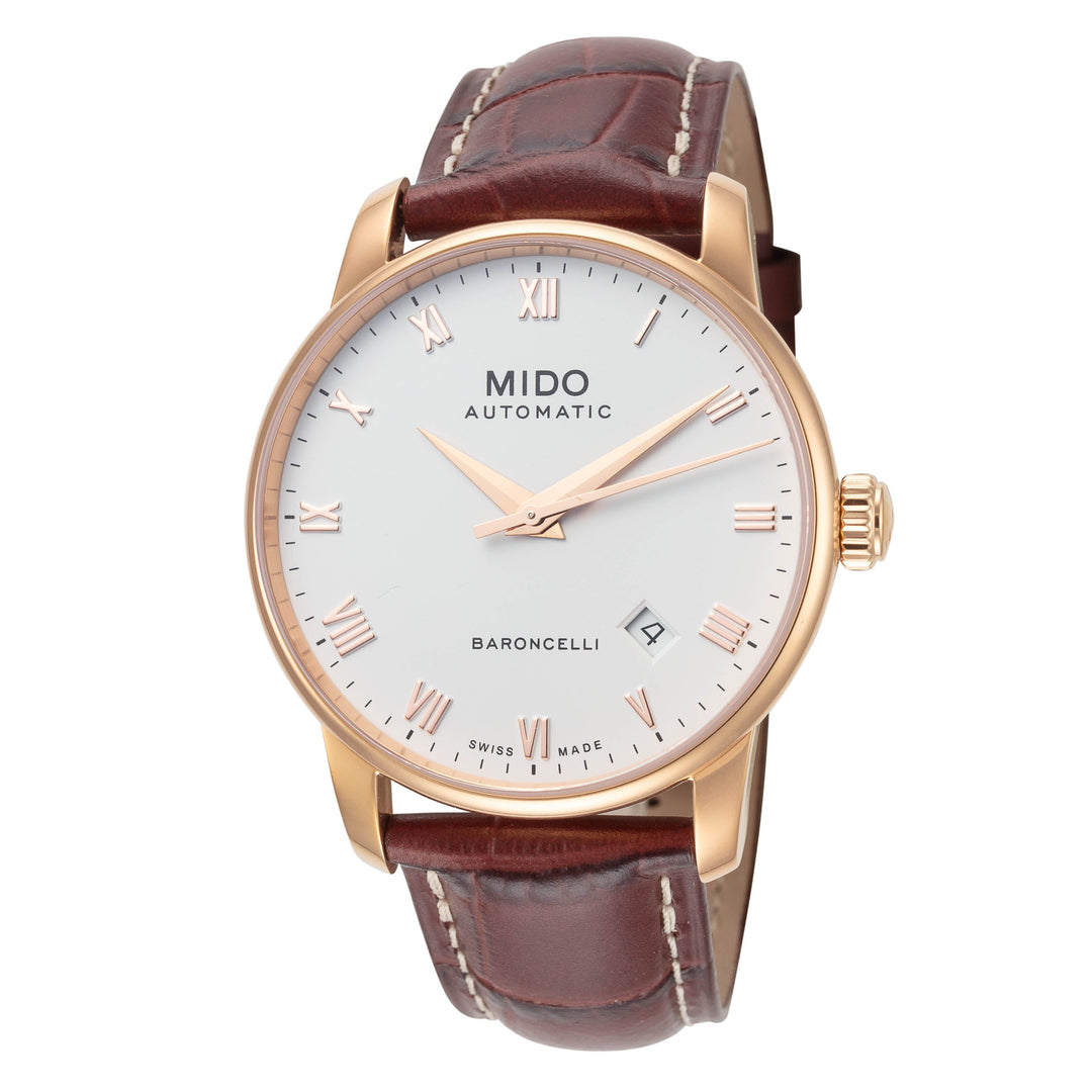 Baroncelli II 38mm / Silver / Brown | Silver Dial