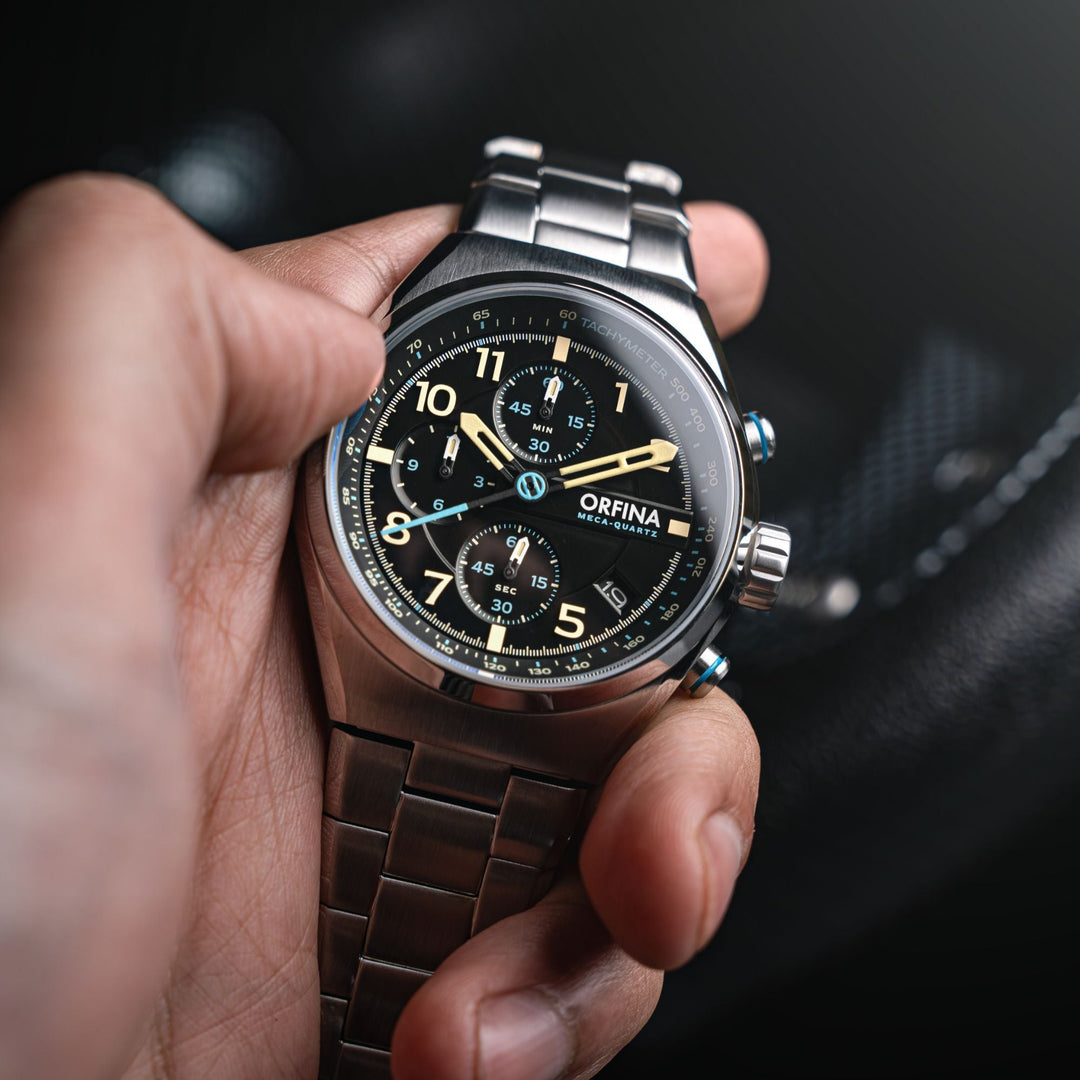 Zero-Two Chronograph Black /Stainless Steel | Black Dial