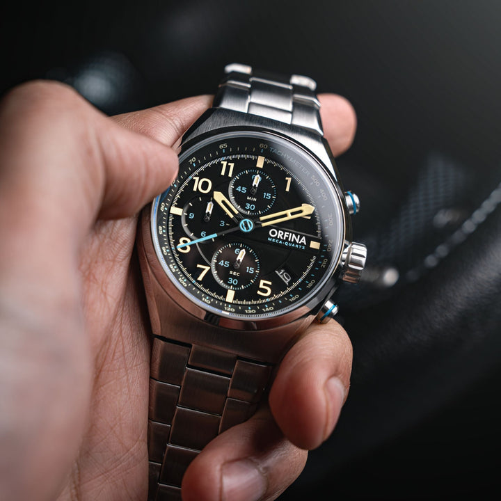 Zero-Two Chronograph Black /Stainless Steel | Black Dial