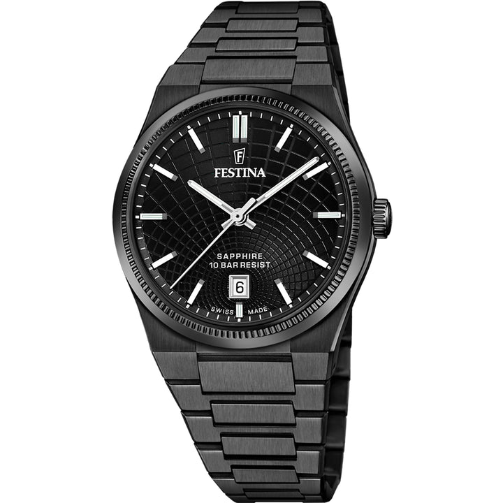 Rive Black / Stainless Steel | Black Dial