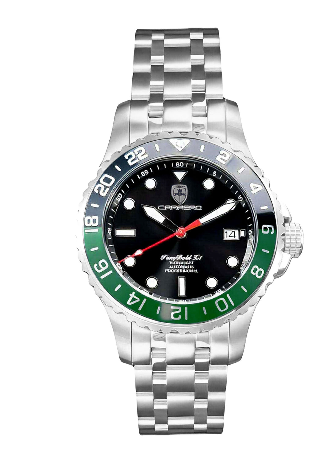 TIME BOLD- X10 BLACK/GREEN | Black Dial