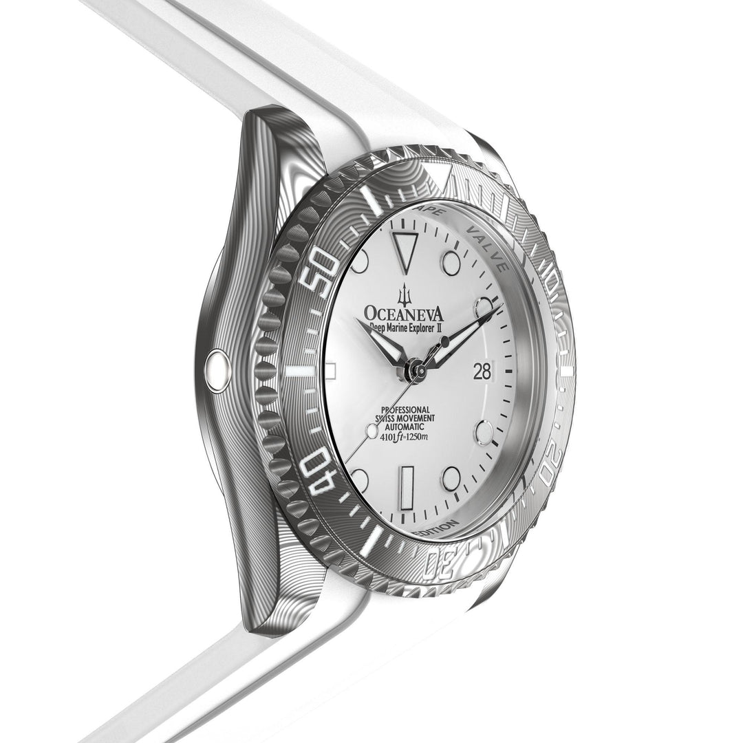 Oceaneva Damascus Swiss Automatic SW200 Deep Marine Explorer II (Damascus/White 