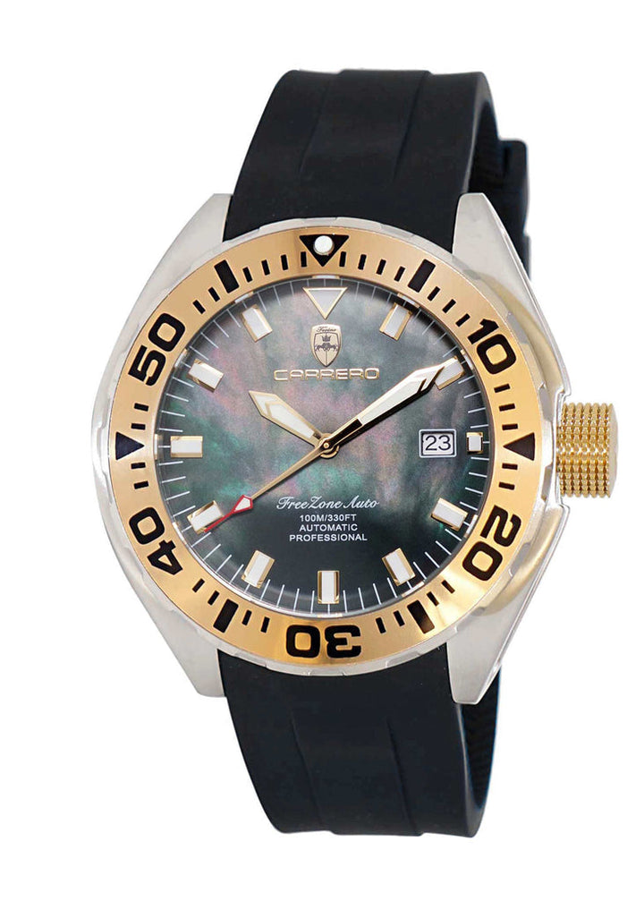 FreeZone-Auto Black/Gold tone | Black Dial