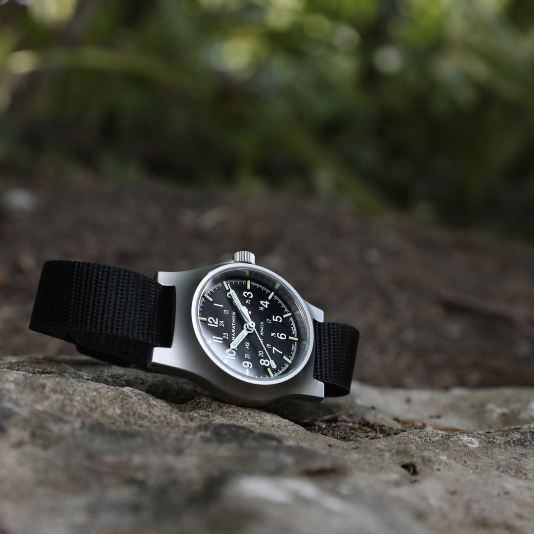 General Purpose SS/BKBK NYLON 10" (WW194003SS-0101) | Black Dial