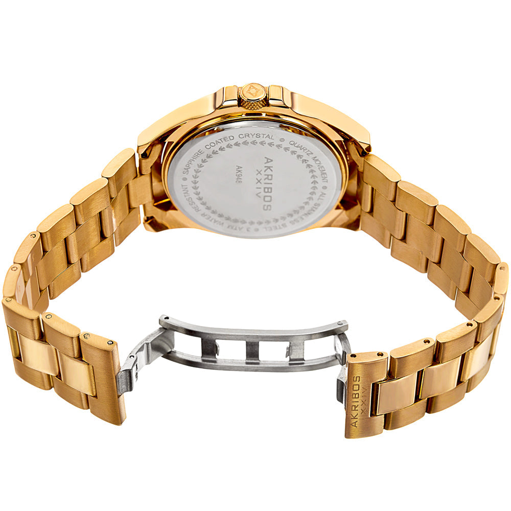 Casual-AK948YGPK Gold/Stainless Steel | Salmon Dial