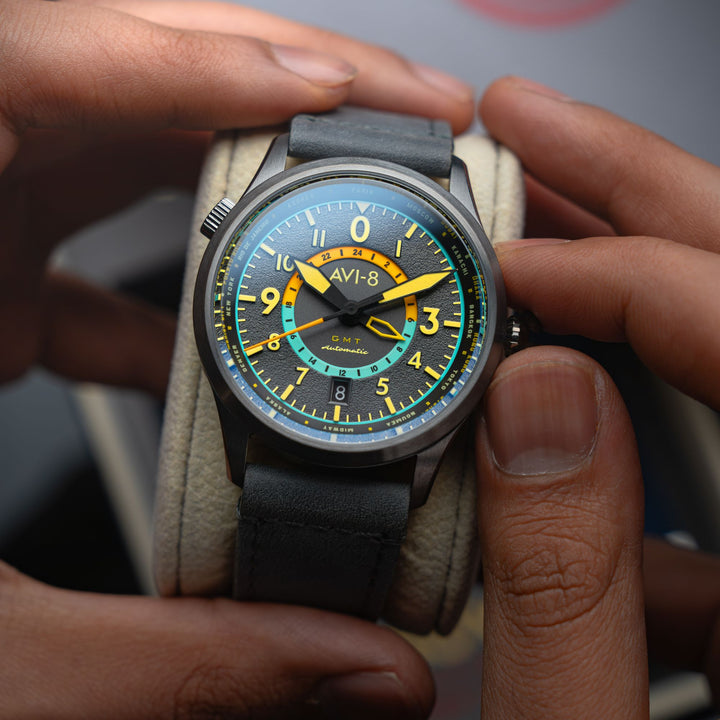 Wingman Worldtimer GMT Automatic Gray / Gray Leather | Gray Dial