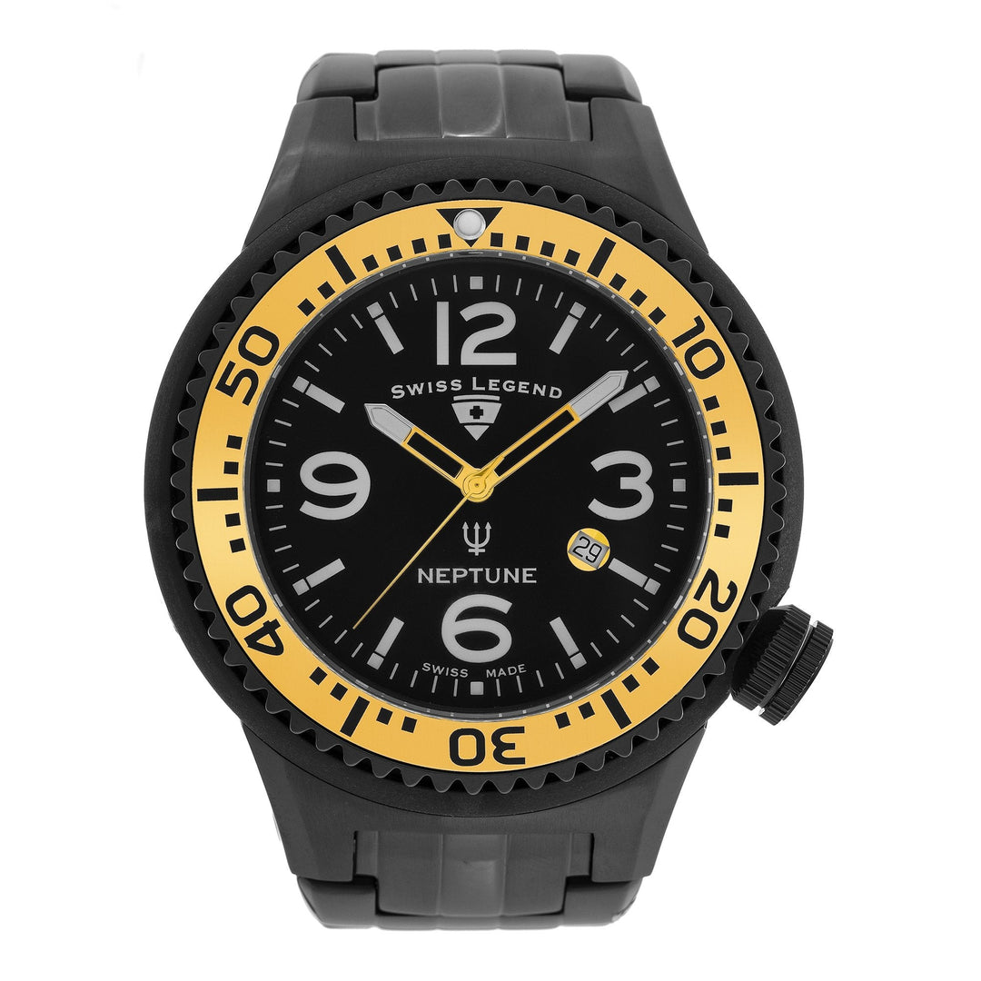 NEPTUNE FORCE Black with Gold Accent | Black Dial