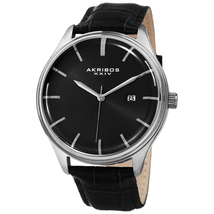 Casual-AK914SSB Black/Leather | Black Dial