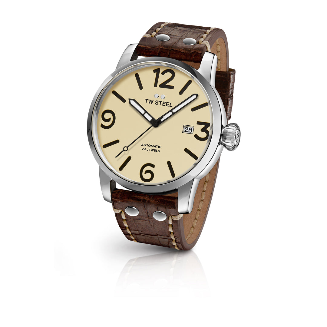 Maverick 48mm / Cream / Brown | Cream Dial