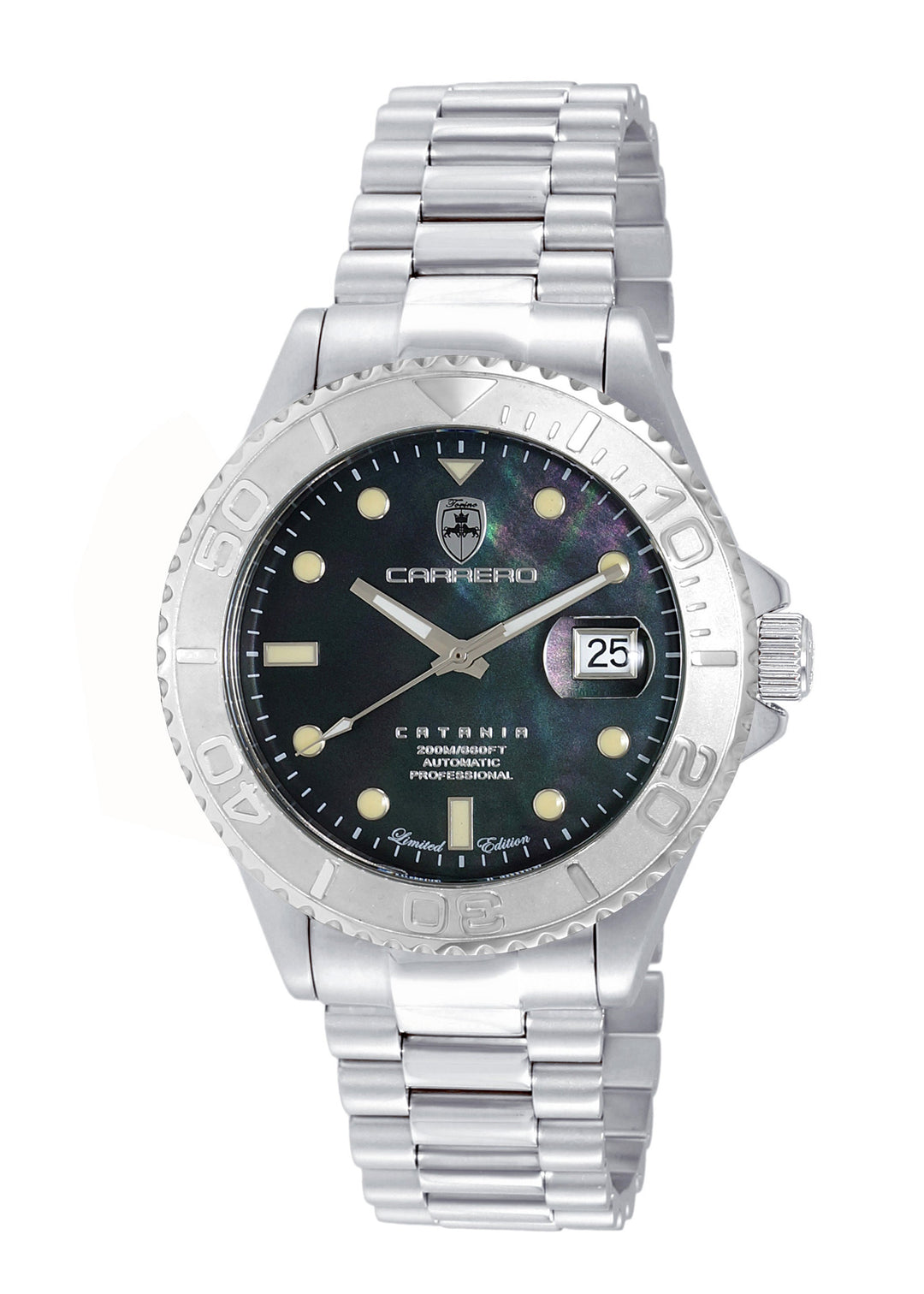 Catania MOP Silvertone-Black | Black Dial