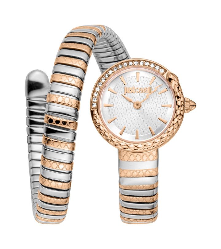 Snake 22mm / Silver / Silver and Rose Gold Silver Dial