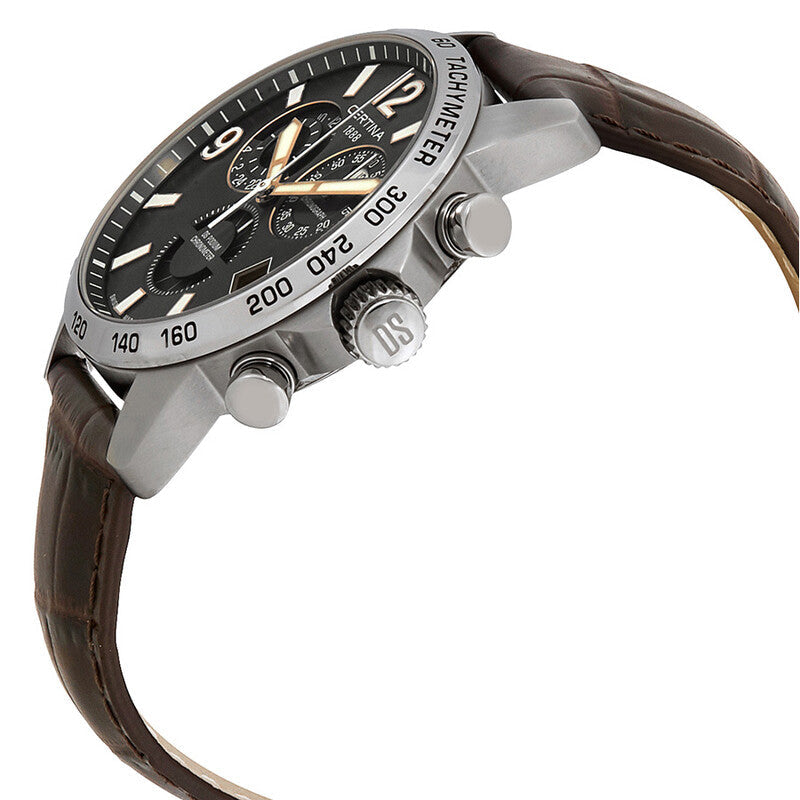 DS Podium Chrono GMT Chronograph GMT Grey Dial / Leather Strap Gray Dial