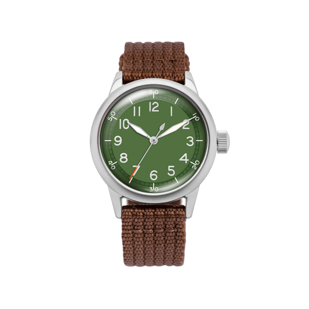 Spec 2 Ameriquartz - Olive Green Limited 40mm Green | Matte Green (350C) Dial