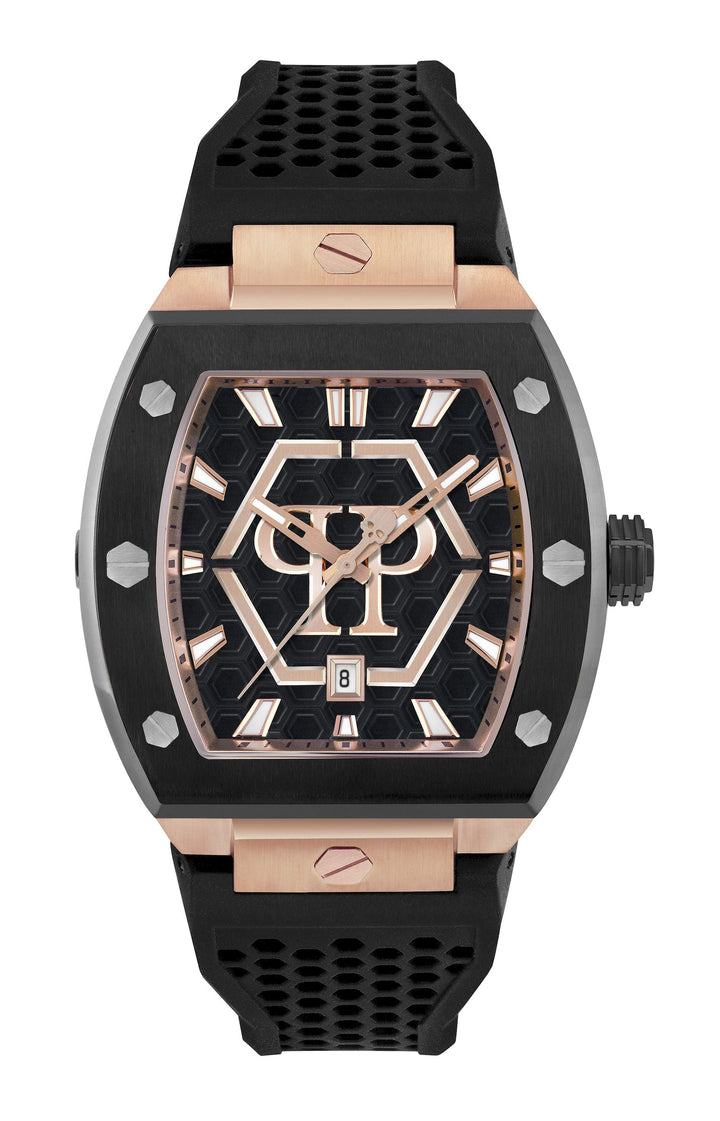 THE HEXAGON PHANTOM 44MM Black / Polyurethane Black Dial