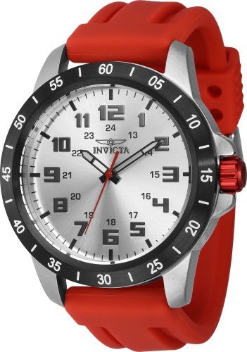 Pro Diver 45mm / Silver / Red | Silver Dial