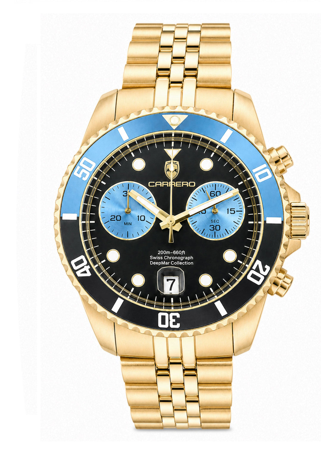 DeepMar Collection BLACK / LIGHT BLUE Black-Blue Dial