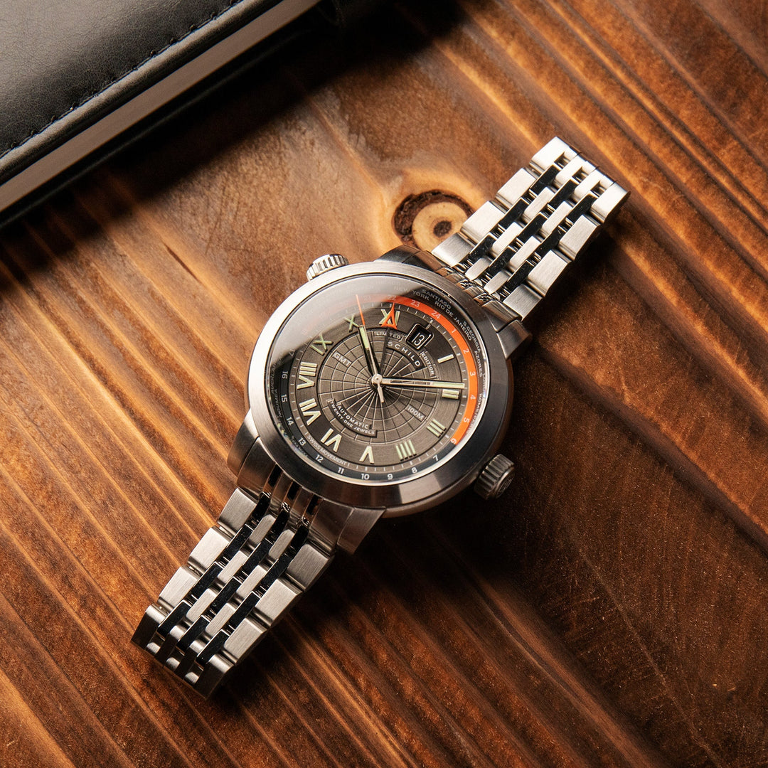Heinrich Swiss GMT Limited Edition Gray / Stainless Steel | Gray Dial