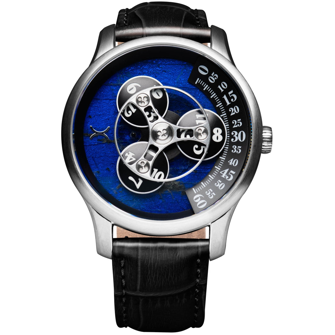 Triptych Automatic Wandering Hour Stone Edition Labradorite Blue Dial