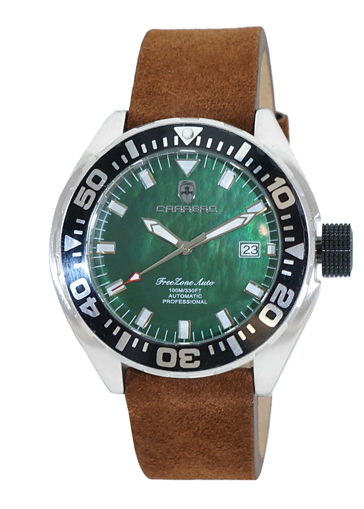 FreeZone-Auto Green / Brown | Green Dial
