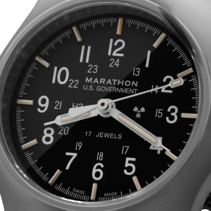General Purpose SS/BKBK NYLON 10" (WW194003SS-0001) | Black Dial