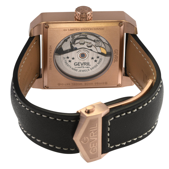 Herald Square Black Dial / Black Leather Strap Black Dial