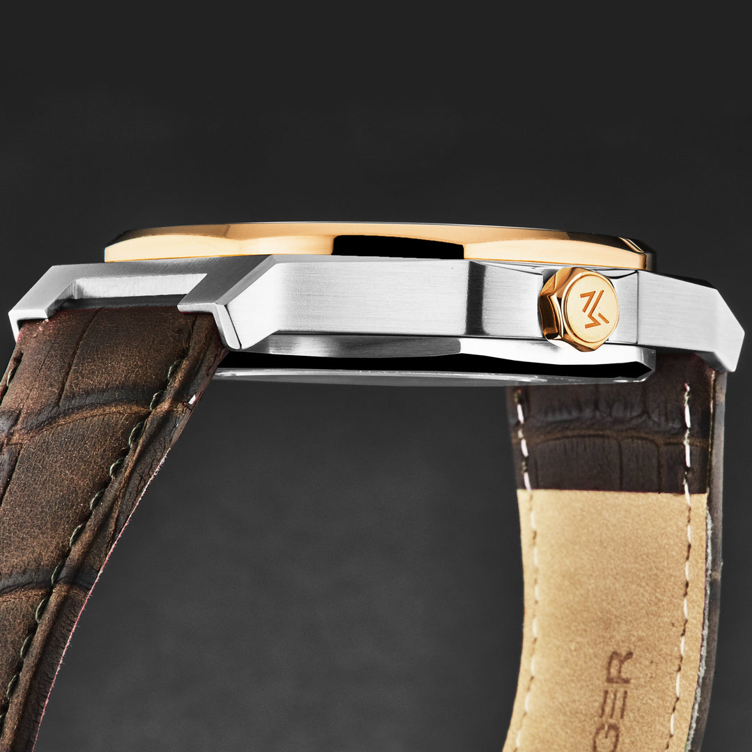 Open mind MAN-RO-05-BL / Silver / Leather | Silver Dial