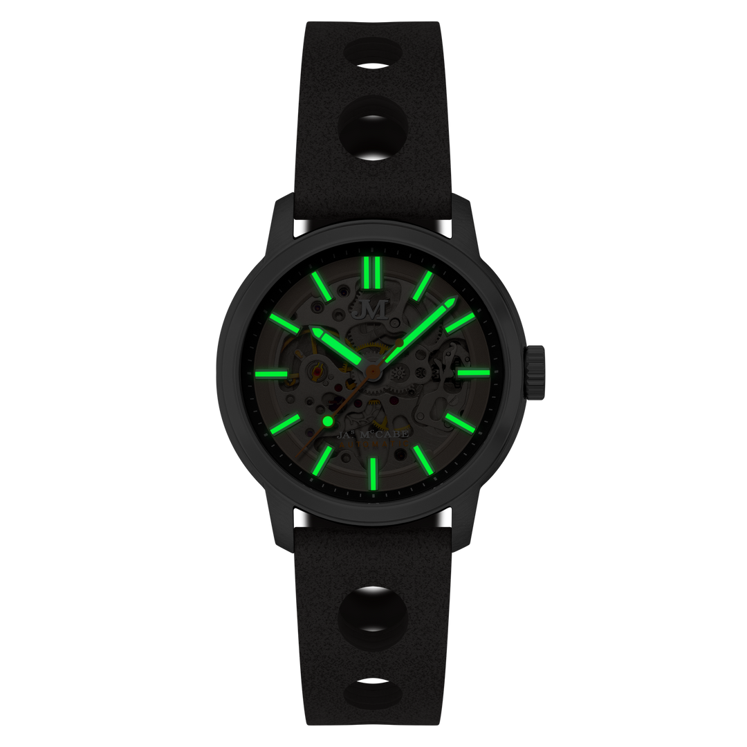 James McCabe Rally Automatic Grey / Leather | Grey Dial