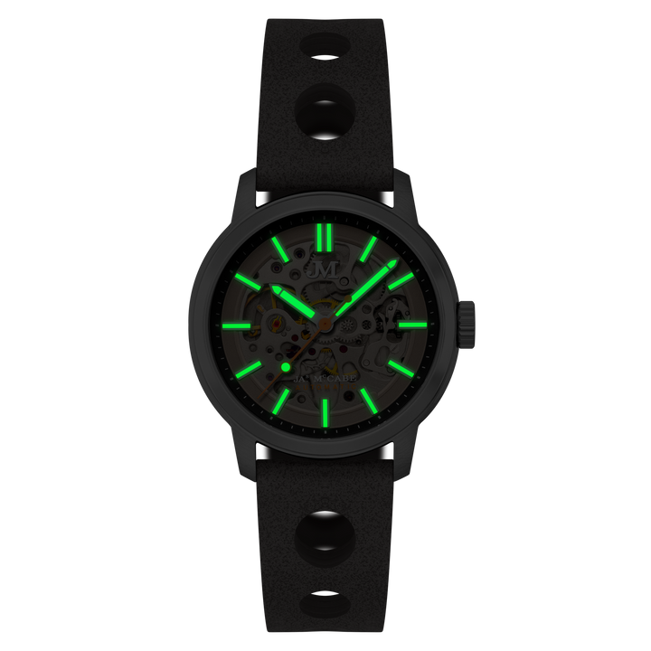 James McCabe Rally Automatic Grey / Leather | Grey Dial