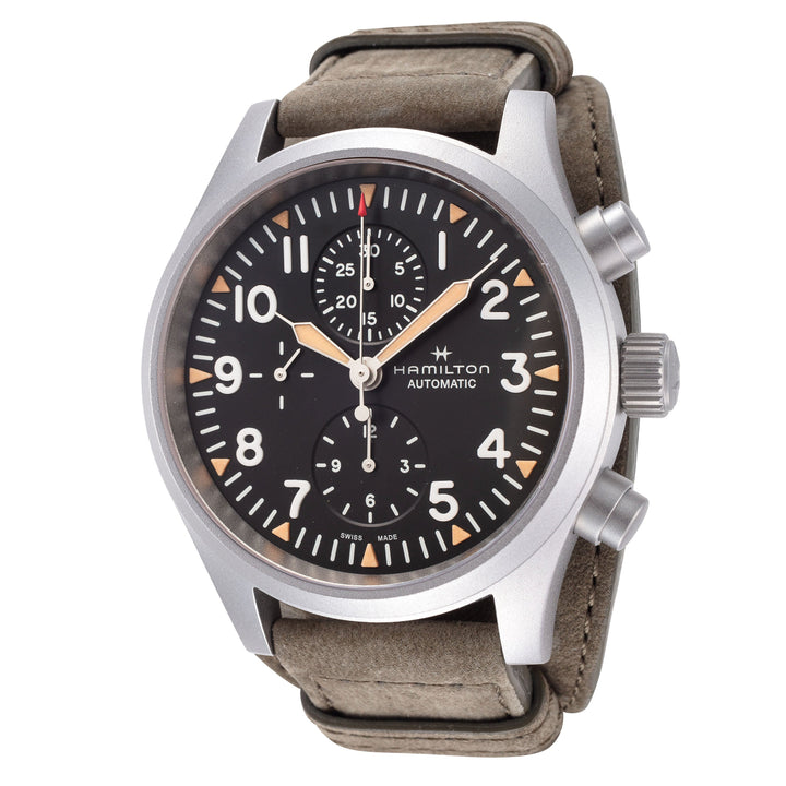 KHAKI FIELD 44mm / Black / Green Black Dial
