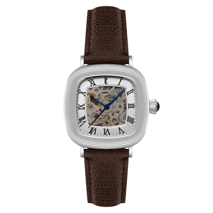 Heritage Chester Skeleton Automatic White / Genuine Leather | White Dial