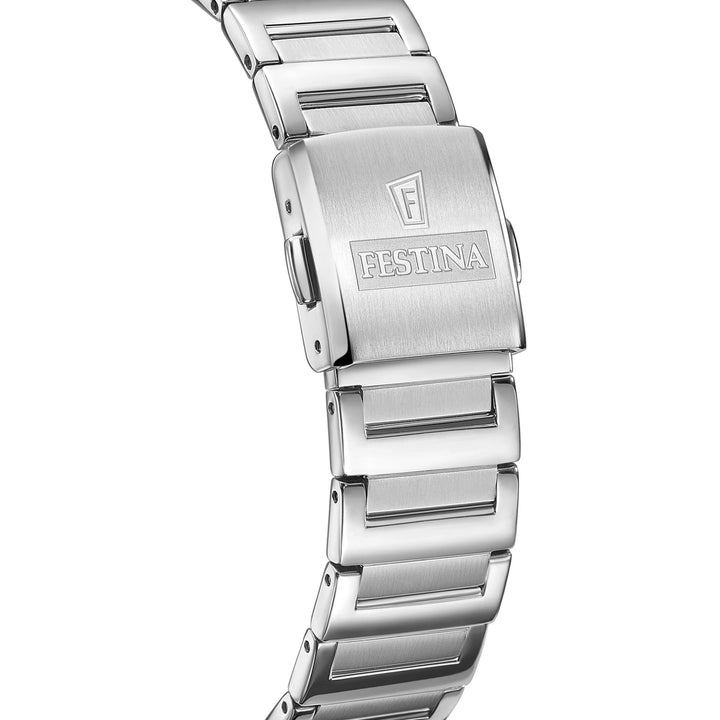ON THE SQUARE White / Stainless steel White Dial