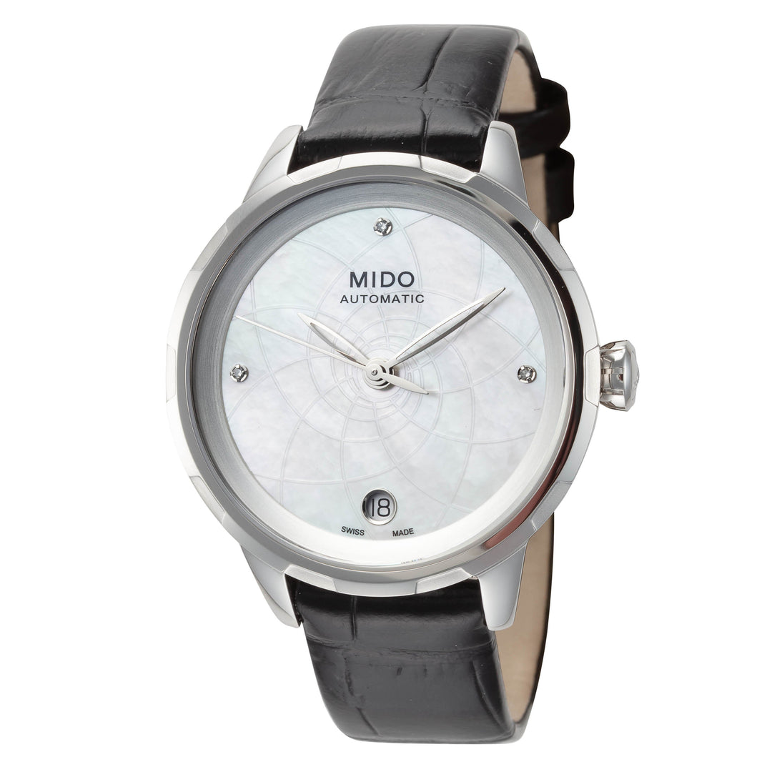 Rainflower 34 mm / White / Black White Dial