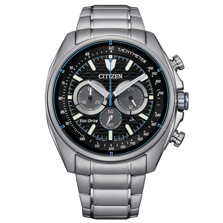 Citizen 44mm / Silver / Black | Black Dial