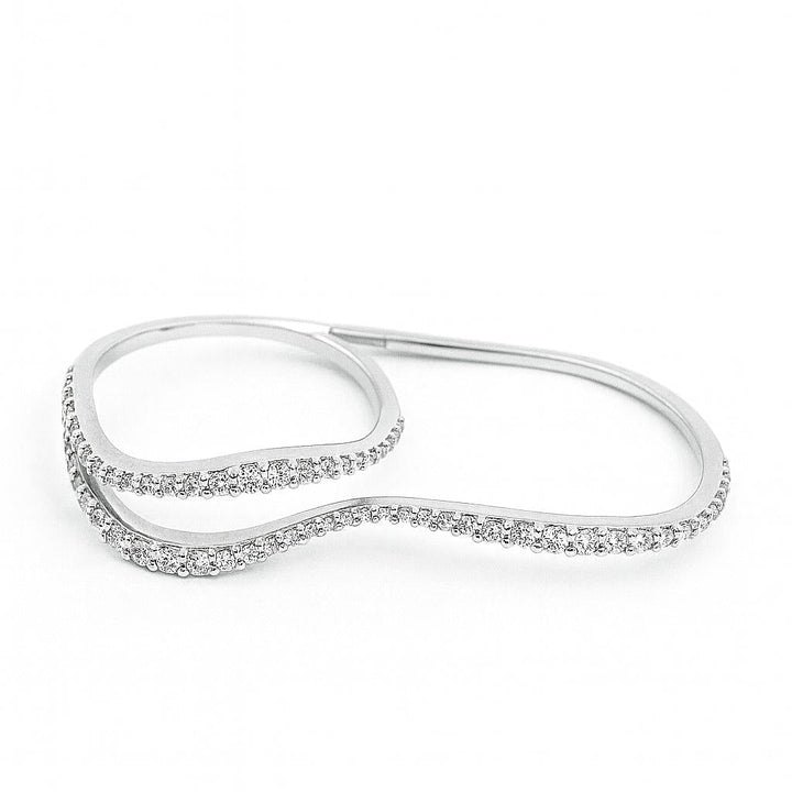 Diamond Double Finger Ring