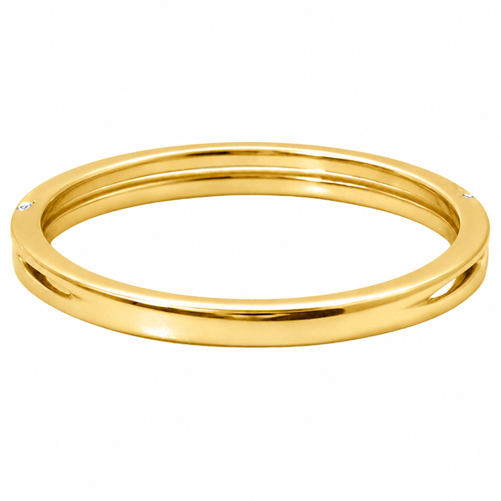 Double Row Pavé Diamond Open Band