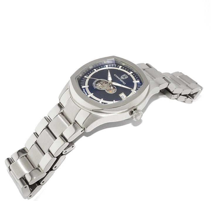 AEQUILUX SILVER TONE/WHITE | Blue Dial