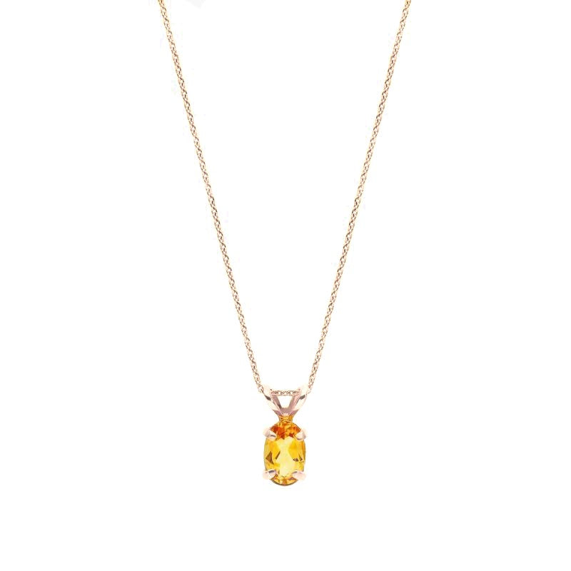 Citrine Rabbit Ear Necklace