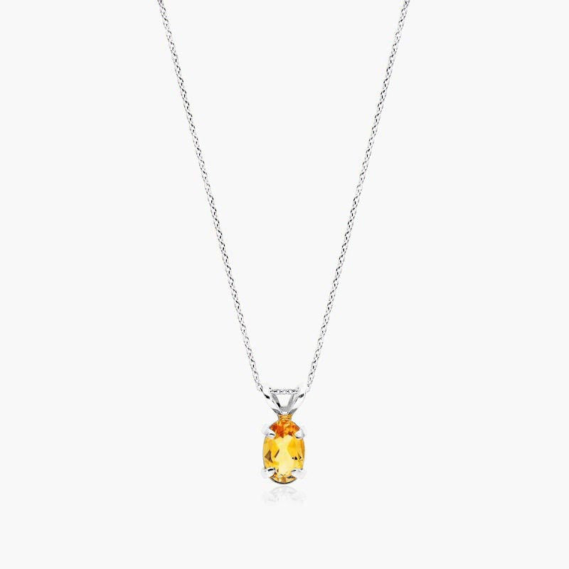 Citrine Rabbit Ear Necklace