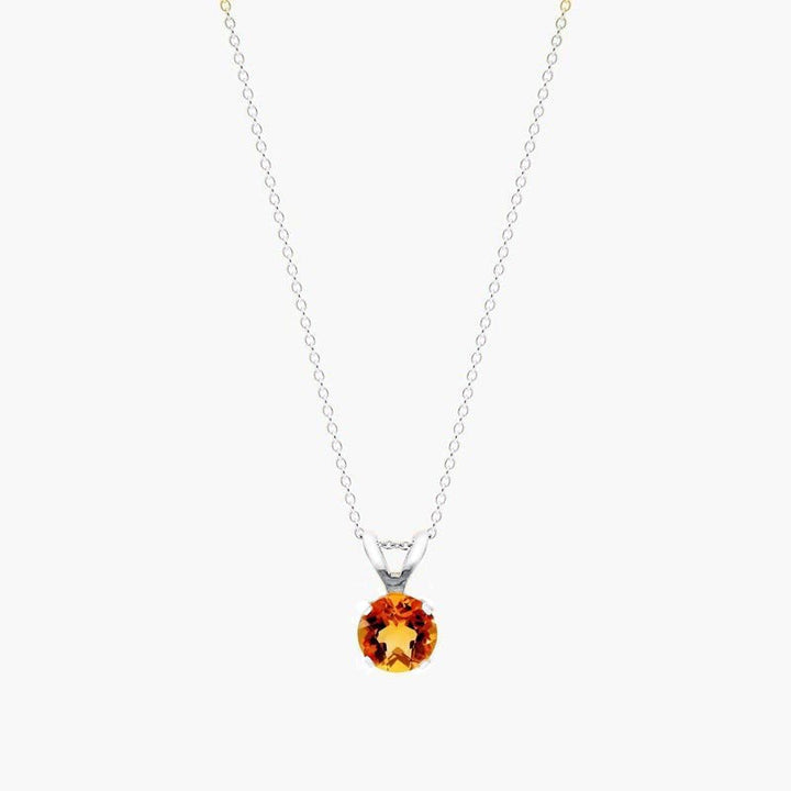 Citrine Solitaire Necklace