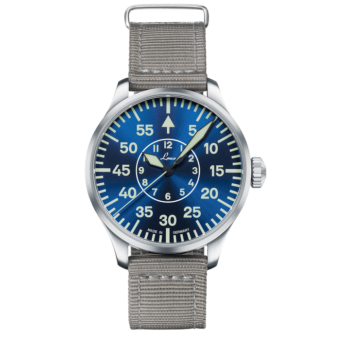 Aachen Blaue Stunde 42 nylon bracelet Blue Dial