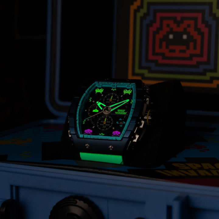 Magellan Chronograph Space Invaders Limited Edition Blue / Rubber | Blue Dial