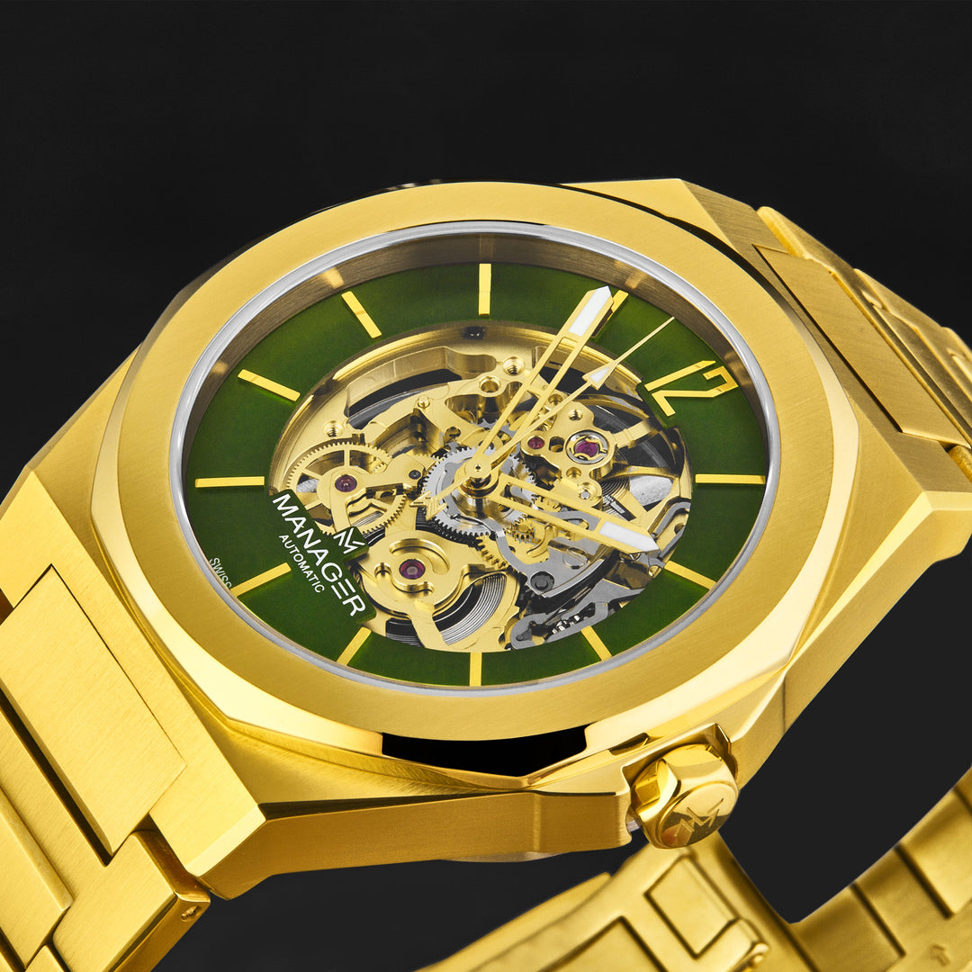 Open mind MAN-RO-12-GM / Green / Stainless-Steel | Green Dial