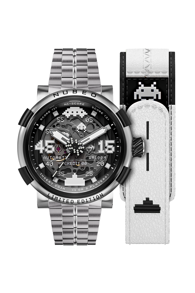 Orion Automatic Space Invaders Limited Edition Black / Stainless Steel Black Dia