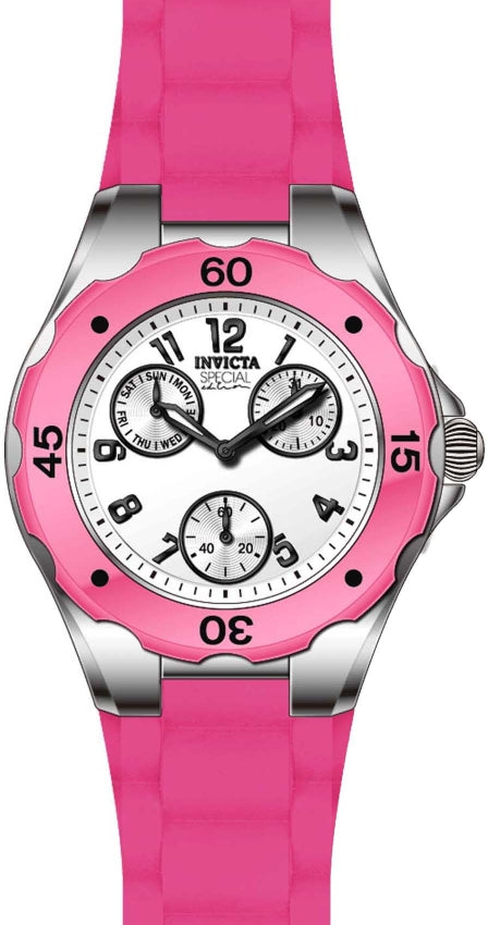 Angel White Dial / Pink Silicone Strap White Dial
