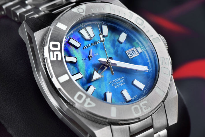 Silverjet AM/PM NH37 Automatic Blue Mother of Peal Dial | Blue Mother of Pearl D