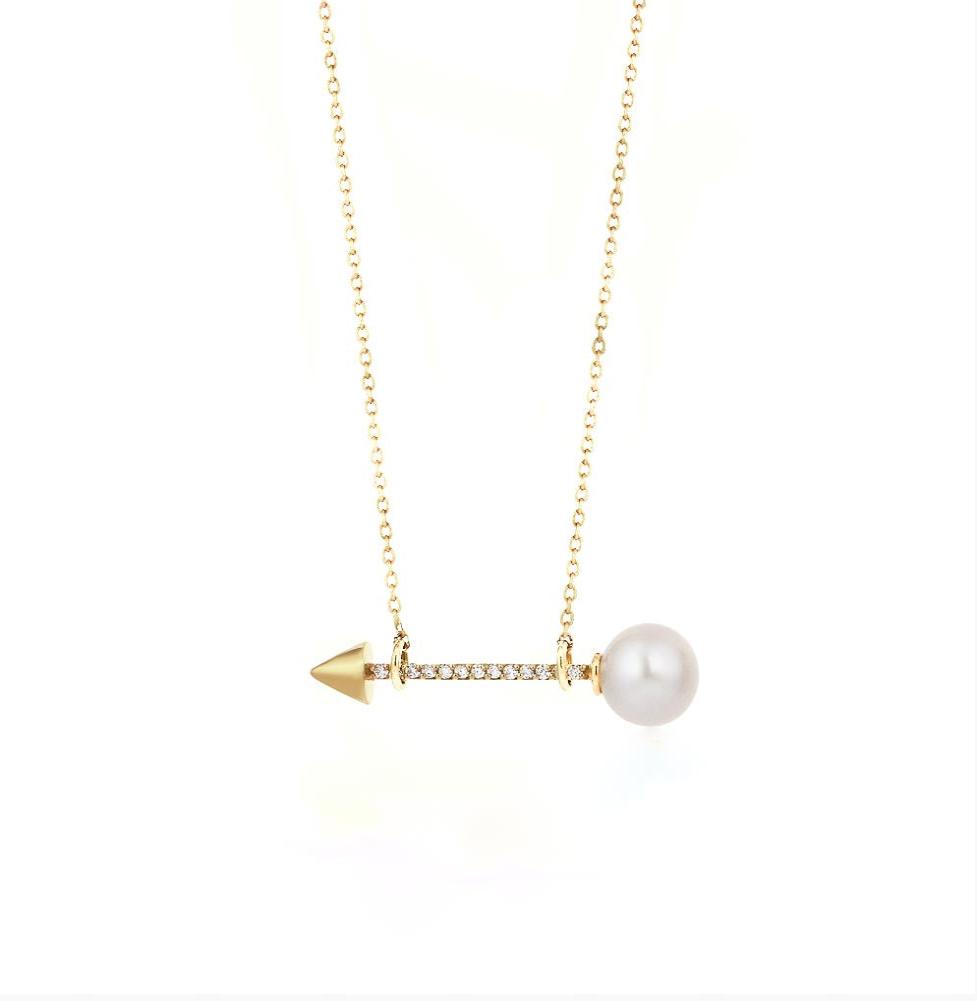 Cupid Pearl & Diamond Necklace